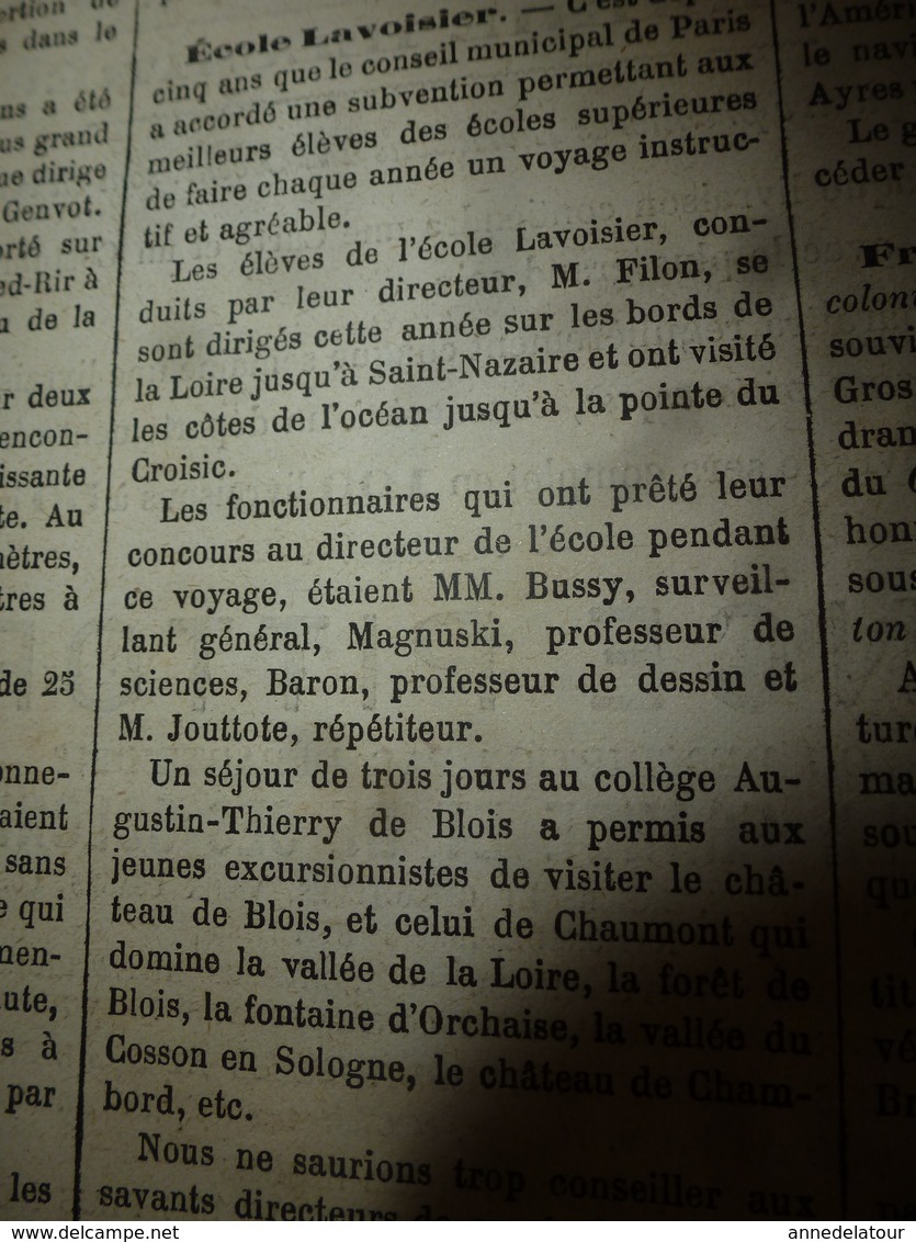 1882 JdV : Spectacle à Yokohama (Japon,Japan); Chasse au tigre en Indochine; La Seine et Marne (descriptif); etc