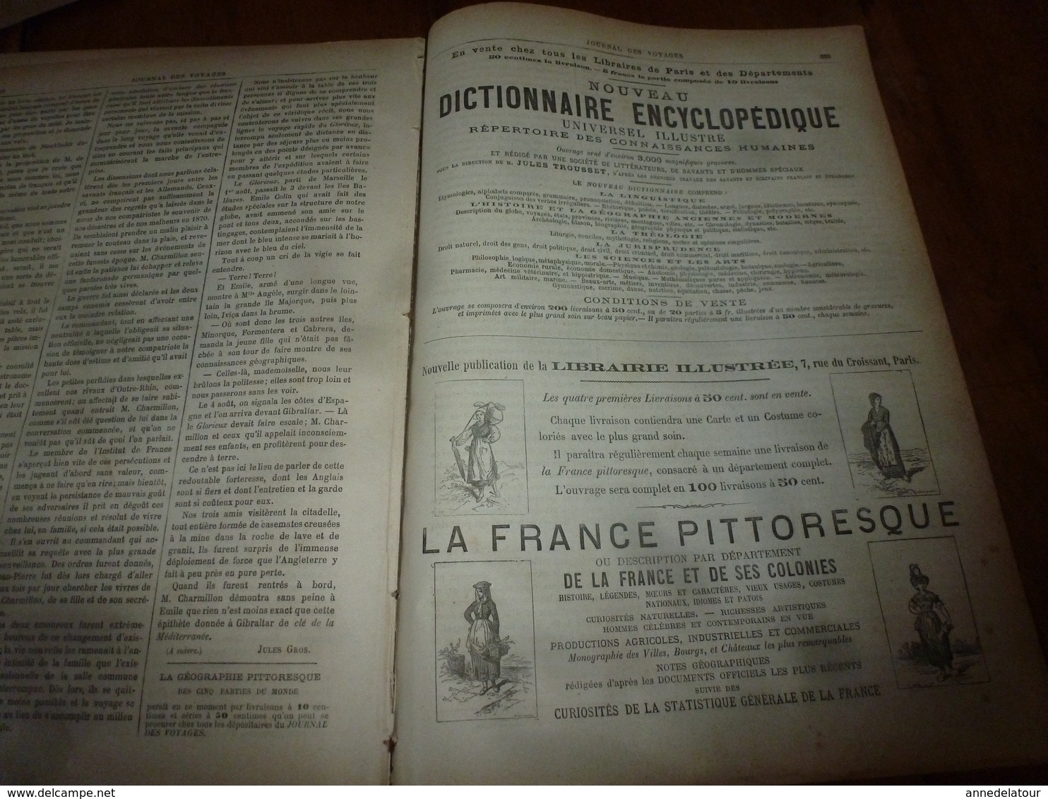 1882 JdV : Chasse au loup en Russie avec Jules Garnier et les cosaques ; (Gravure) ---->Un navire sur l'Ohio (USA); etc