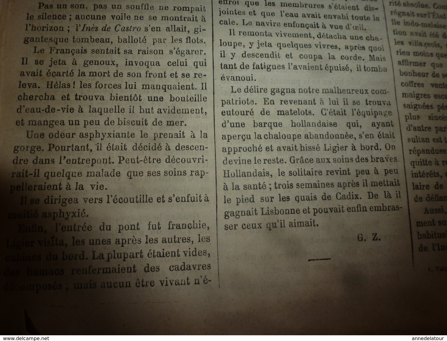 1882 JdV: Poste et Timbres-Poste; Le navire INES de CASTRO quitte Lisbonne avec Charles Ligier; Les DEUX-SEVRES;etc