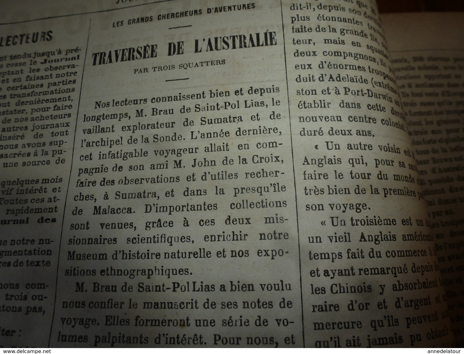 1882 JdV:Australie -> entrainés par des femmes et massacrés;Brau de St-Paul Lias et John de la Croix explorateur ; SOMME