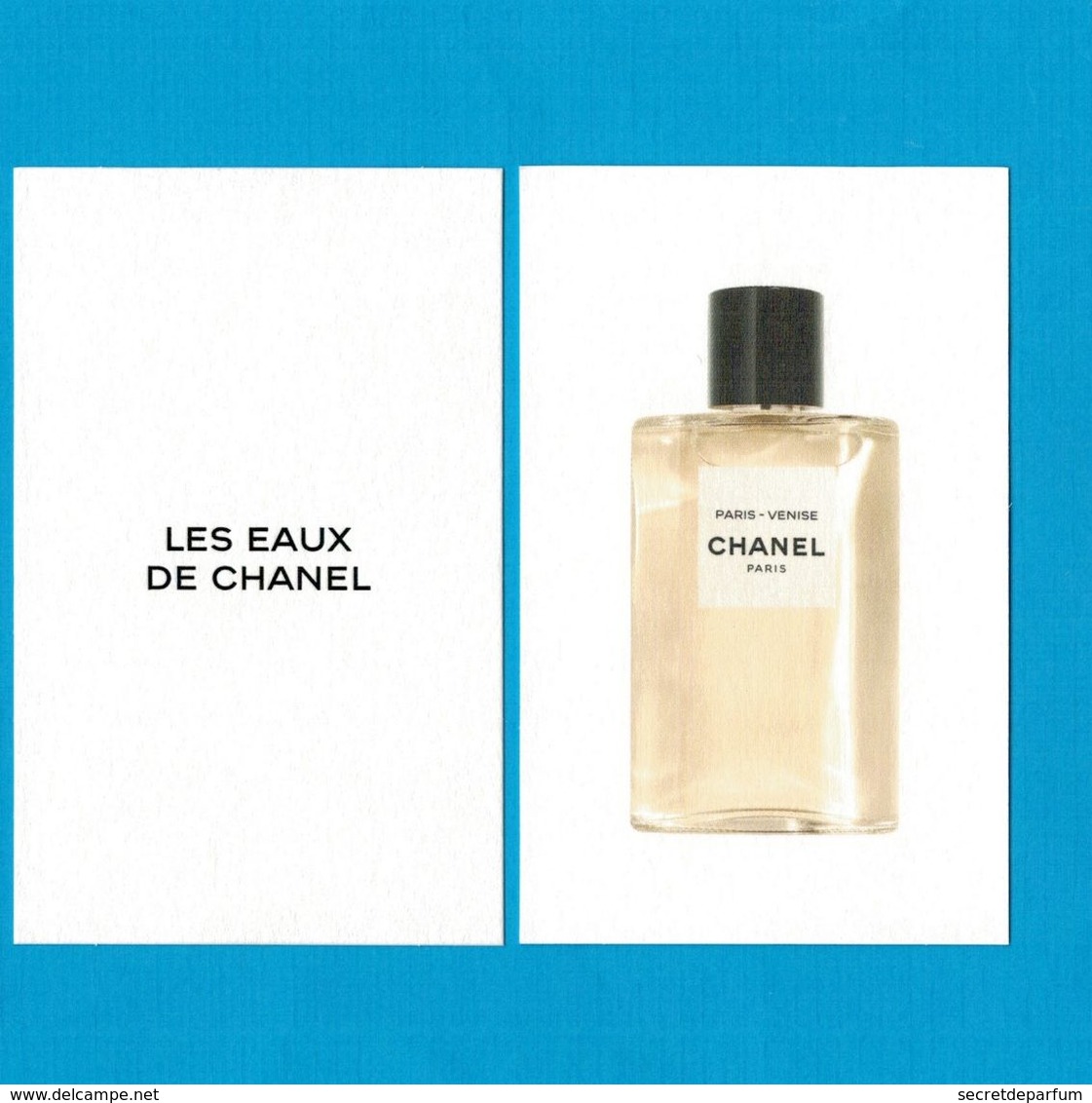 Cartes Parfumées Carte PARIS VENISE  LES EAUX De  CHANEL - Modern (from 1961)