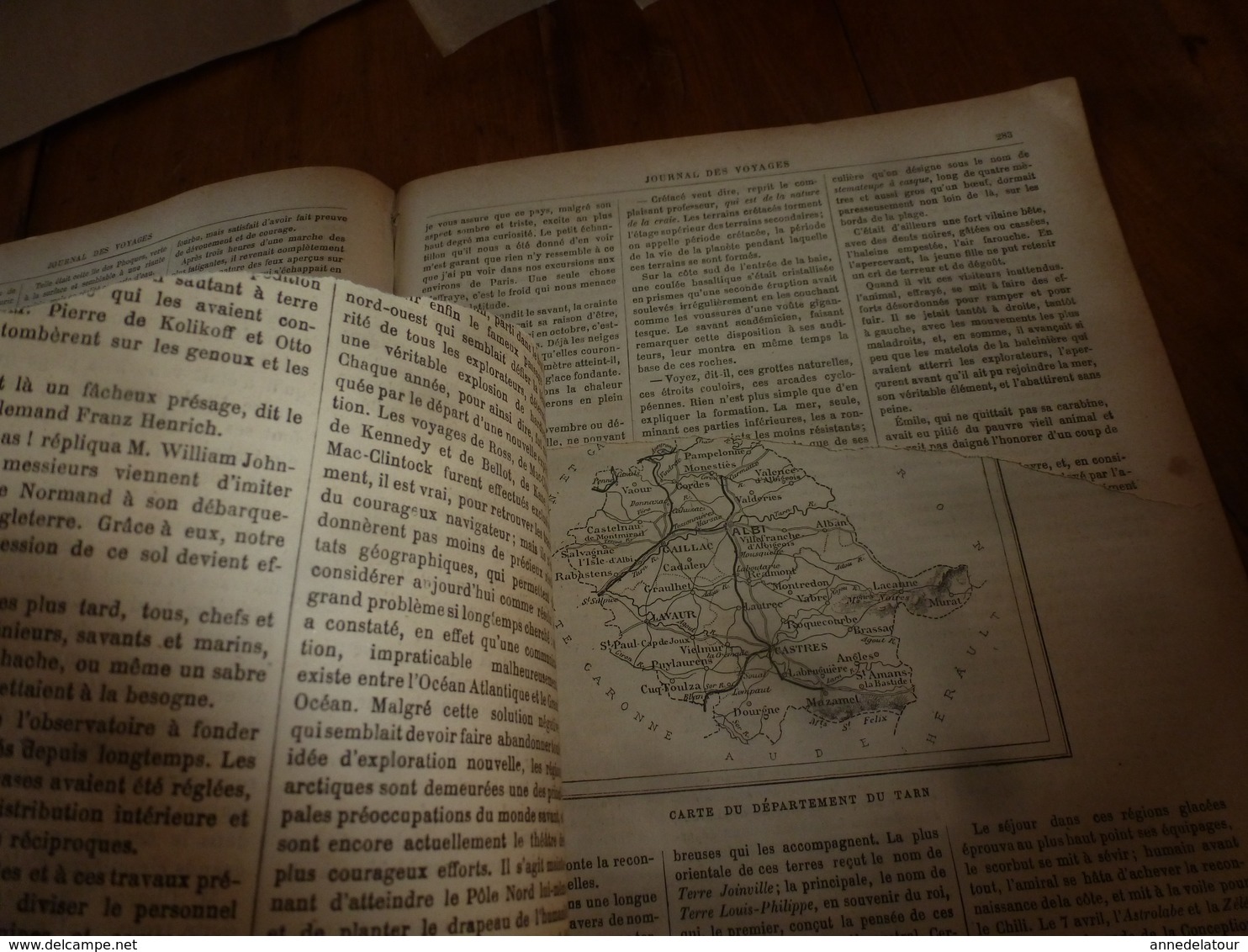 1882 JdV: Chevaux attaqués par les loups; Château d'Angers; Dans le Foutah-Djallon avec le Dr Bayol; Le TARN;etc