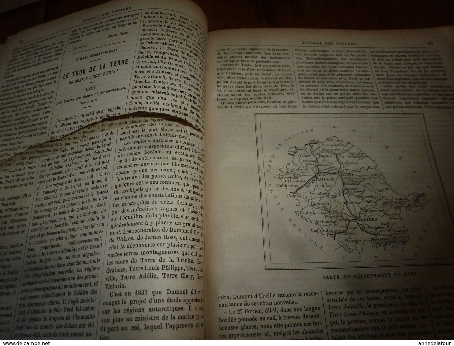 1882 JdV: Chevaux attaqués par les loups; Château d'Angers; Dans le Foutah-Djallon avec le Dr Bayol; Le TARN;etc