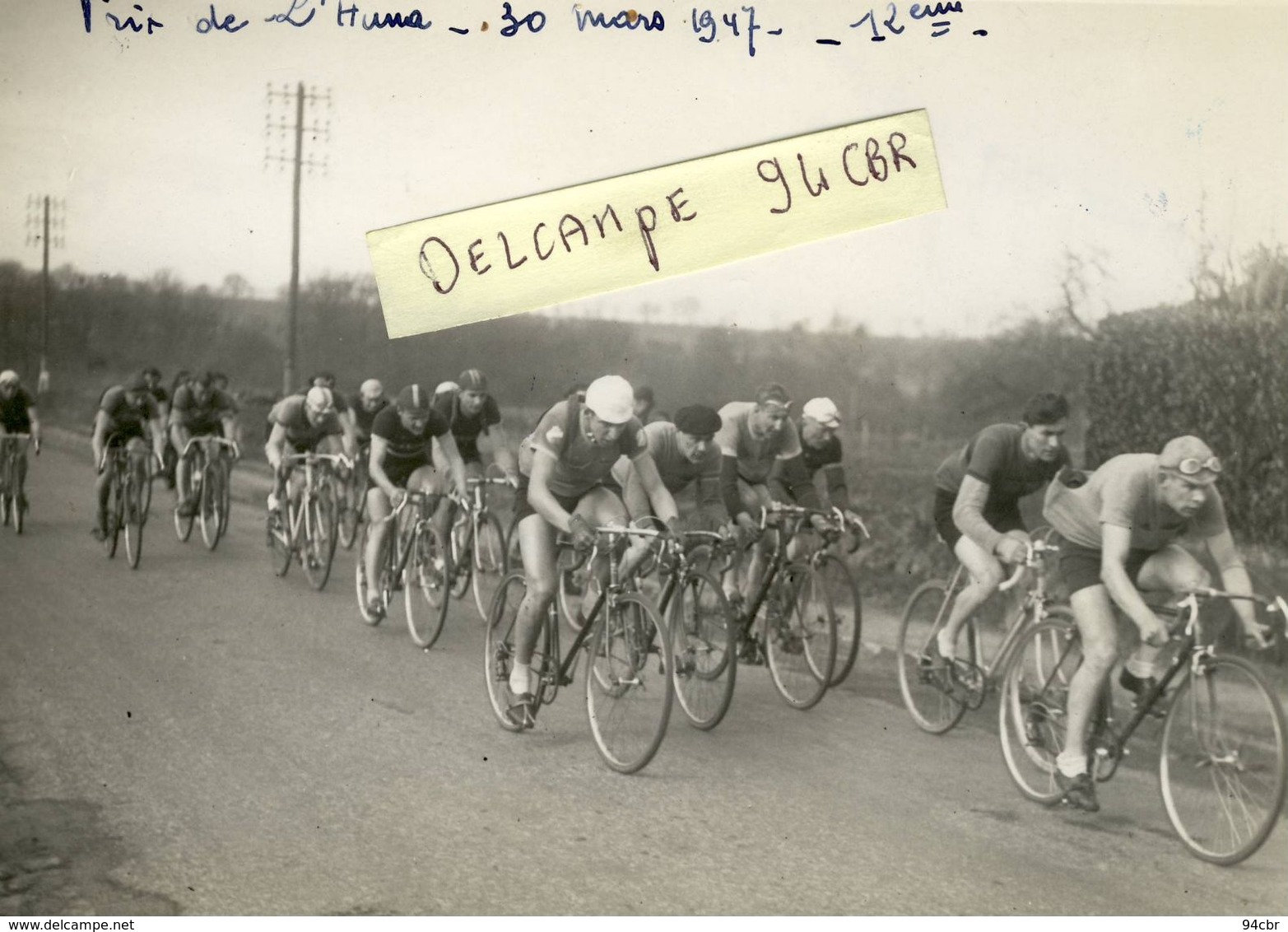 PHOTO ORIGINALE ( 13X18) (cyclisme)  PRIX DE L HUMA 120 KM( 30 MARS 1947) (b Bur) - Cyclisme