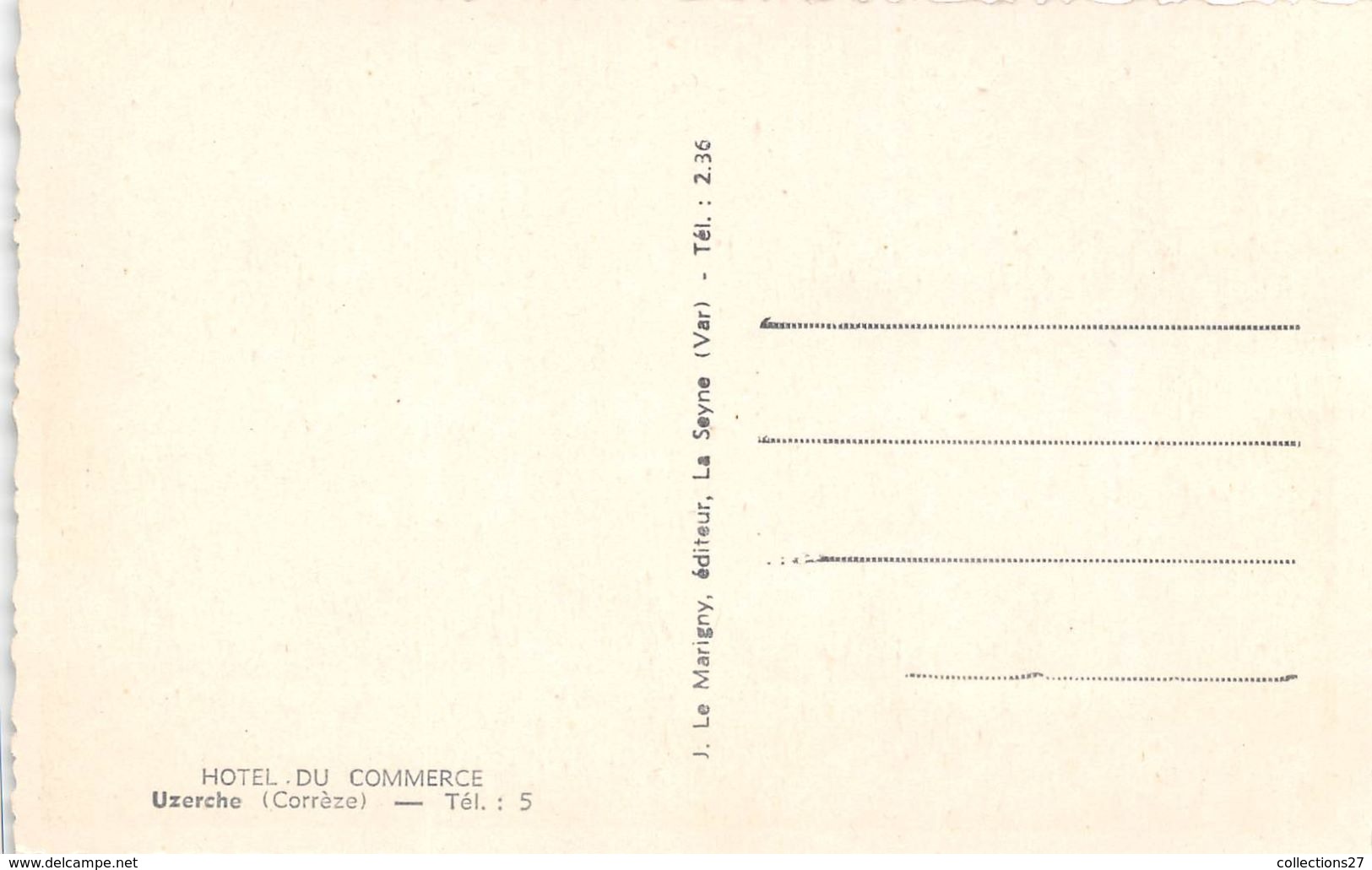 19-UZERCHE-HOTEL DU COMMERCE - Uzerche
