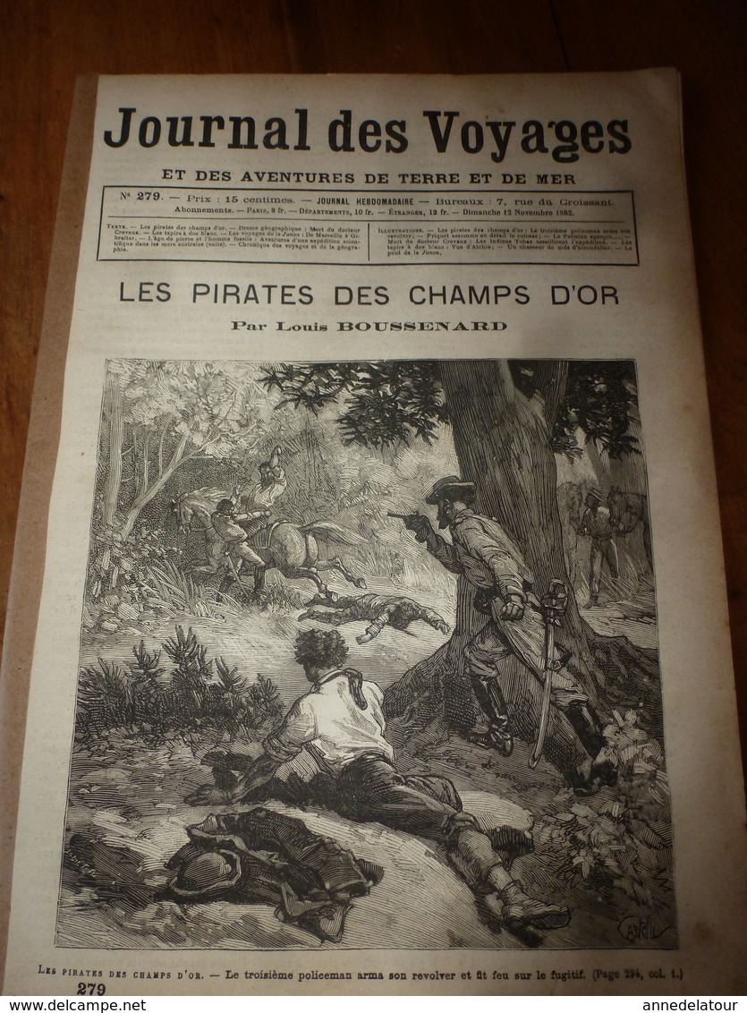 1882 JdV: Dr Crevaux Massacré Avec Ses Compagnons Par Les Tobas; Tapirs A Dos-blanc à Atchin; Chasseurs D'irondelles;etc - 1850 - 1899