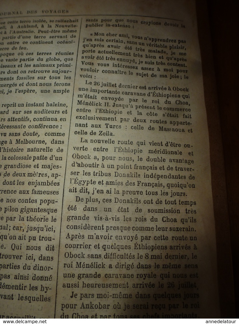 1882 JdV: Dr Crevaux massacré avec ses compagnons par les Tobas; Tapirs a dos-blanc à Atchin; Chasseurs d'irondelles;etc