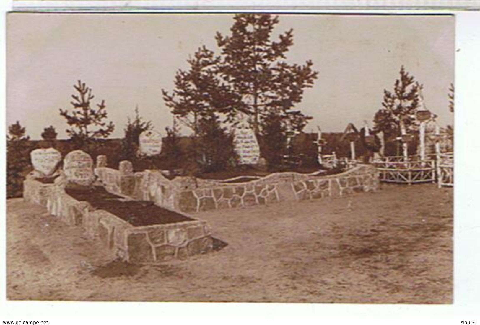 POLOGNE - CIMETIERE  ALLEMAND   CARTE  PHOTO   TBE - Poland