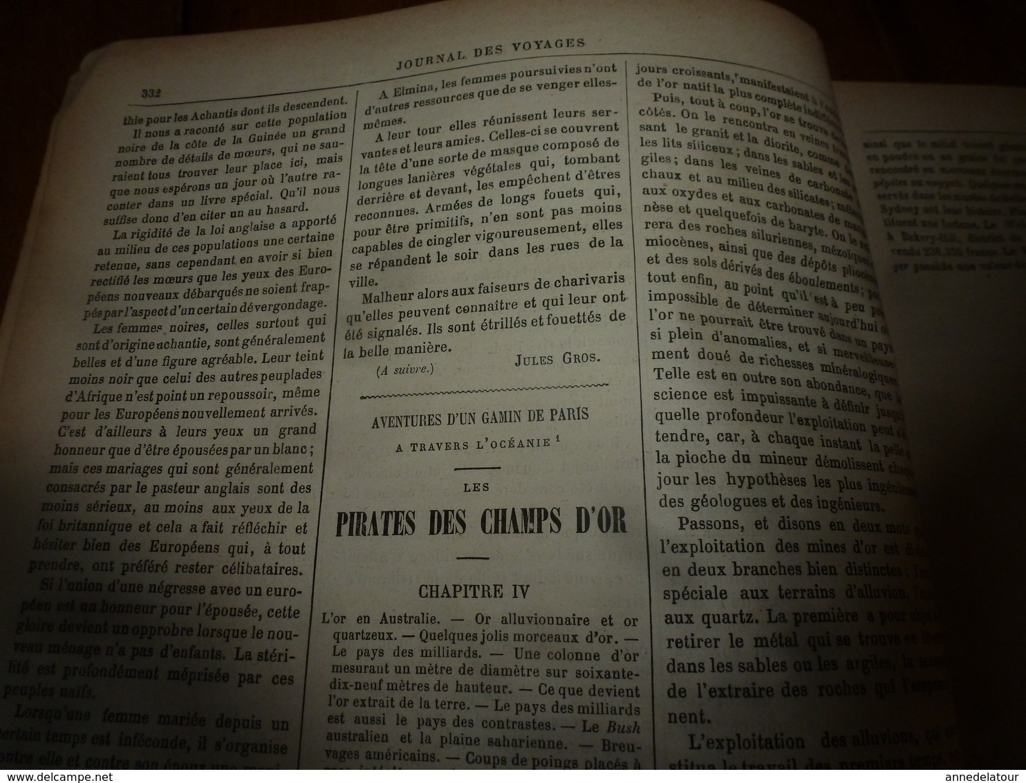 1882 JdV: Gibraltar et ses grosses batteries de défense ;BRUN chez les Achantis d'Elmina à Coumassie; Tapirs a dos blanc