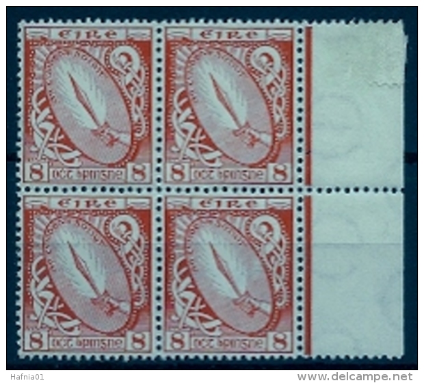 Ireland 1949. National Symbols.  Michel 106,  4-Block MNH. - Unused Stamps