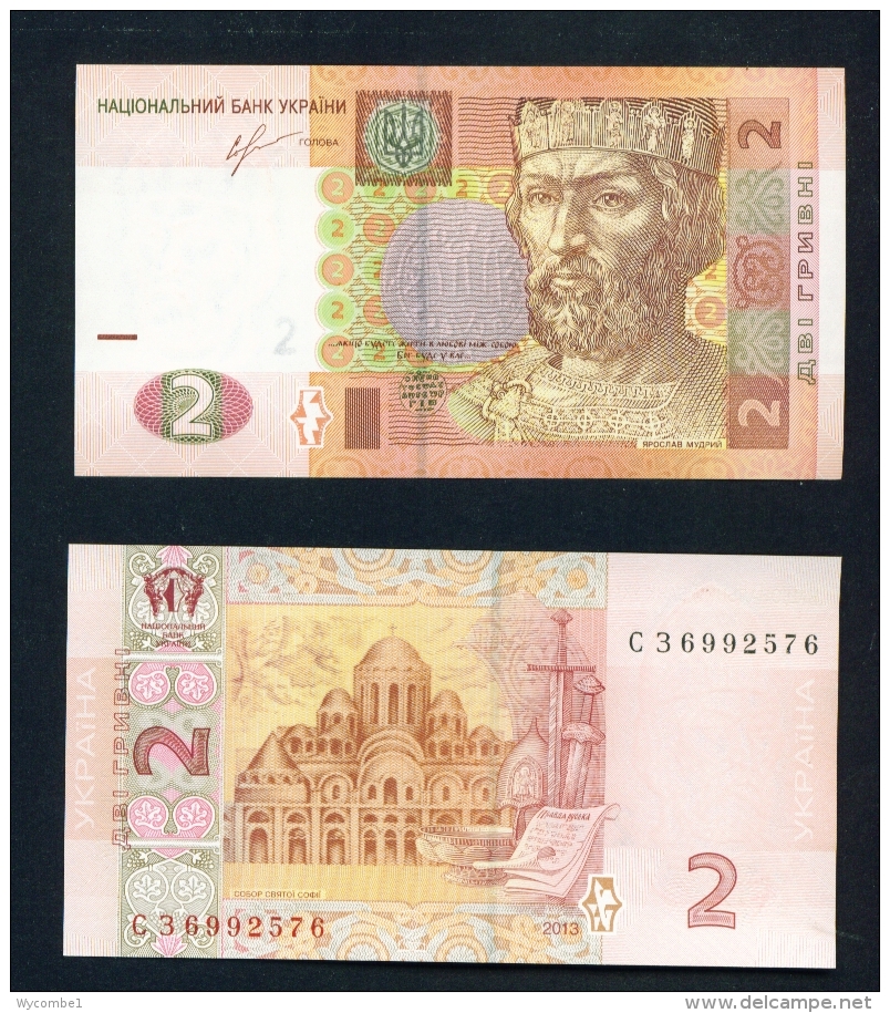 UKRAINE  -  2013  2 Hrivnia  UNC Banknote - Ukraine