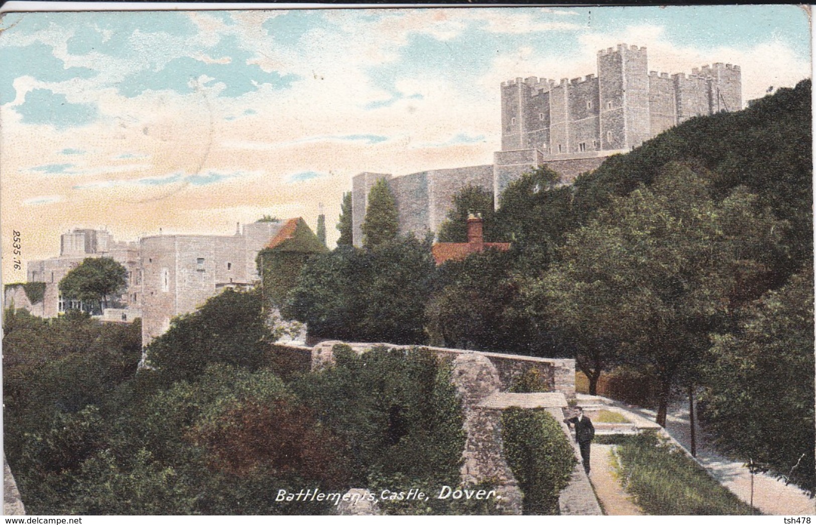 ANGLETERRE---RARE--DOVER---battlements, Castle--voir  2 Scans - Dover