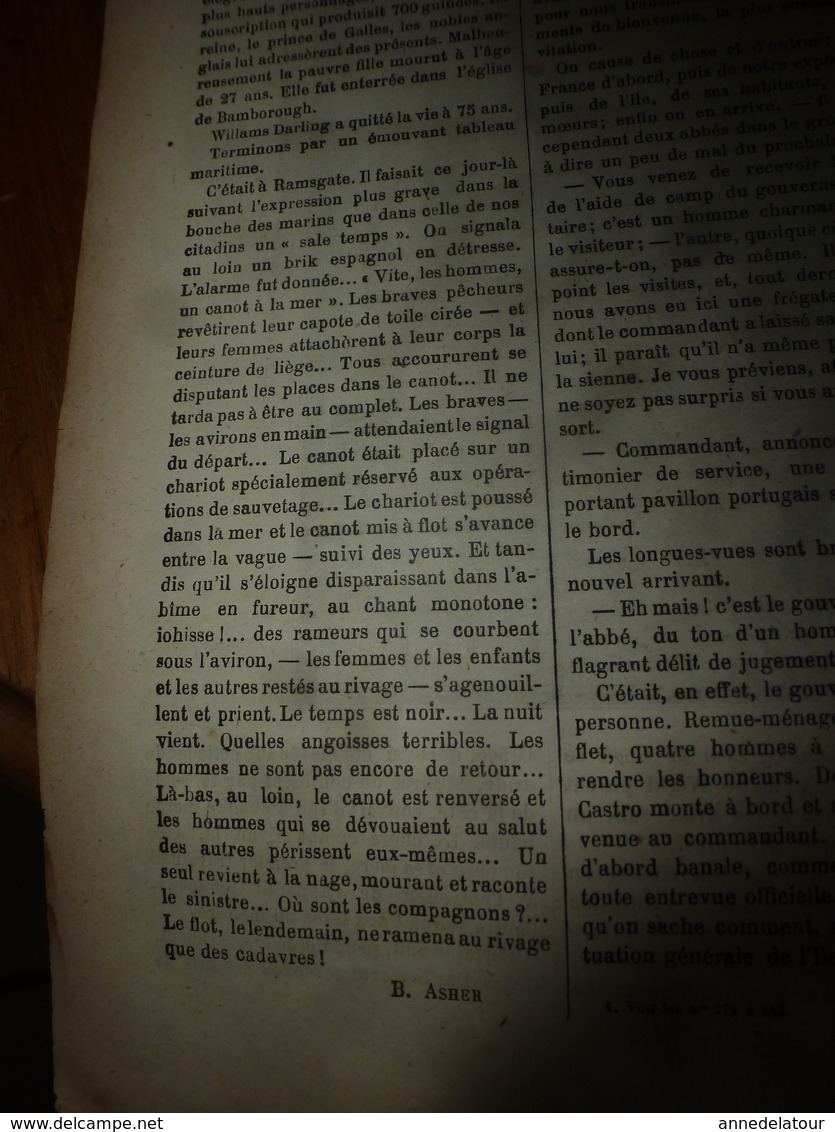 1882 JdV: Mr Brun chez les Achantis; Les sauveteurs british à Ramsgate; Exploration avec le navire LE TRAVAILLEUR; Etc