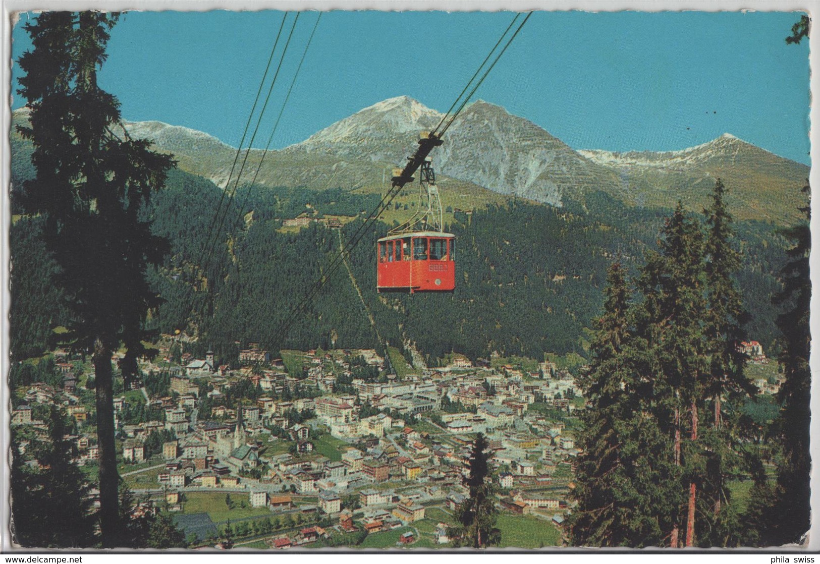 Davos - Brämabüel-Jakobshorn-Bahn Gegen Schatzalp Und Schiahorn - Photo: Otto Furter - Sonstige & Ohne Zuordnung