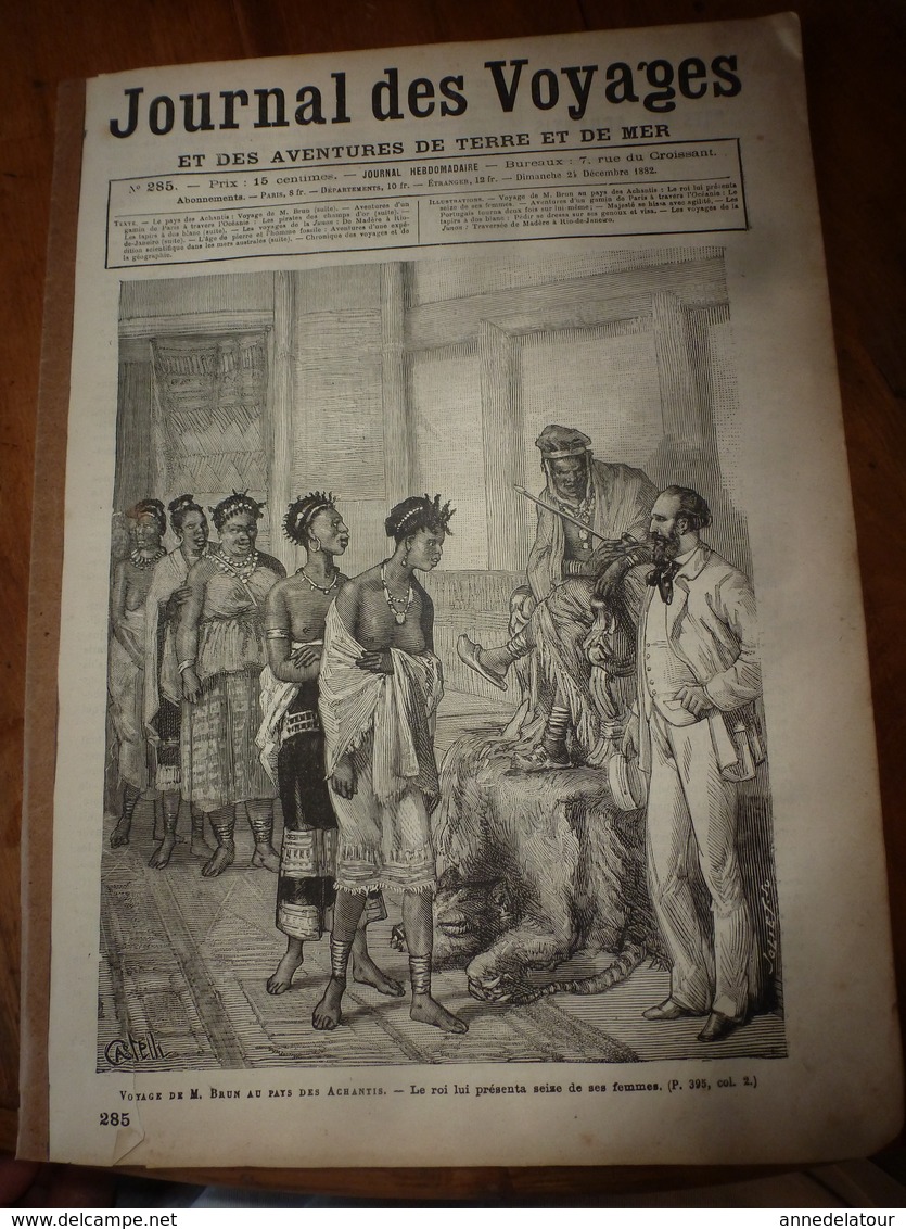 1882 JdV: Mr Brun Chez Les Achantis; Traversée De La JUNON  Madère - Rio De Janeiro; Naufrage Du RITTARNEY Côte Irlande - 1850 - 1899