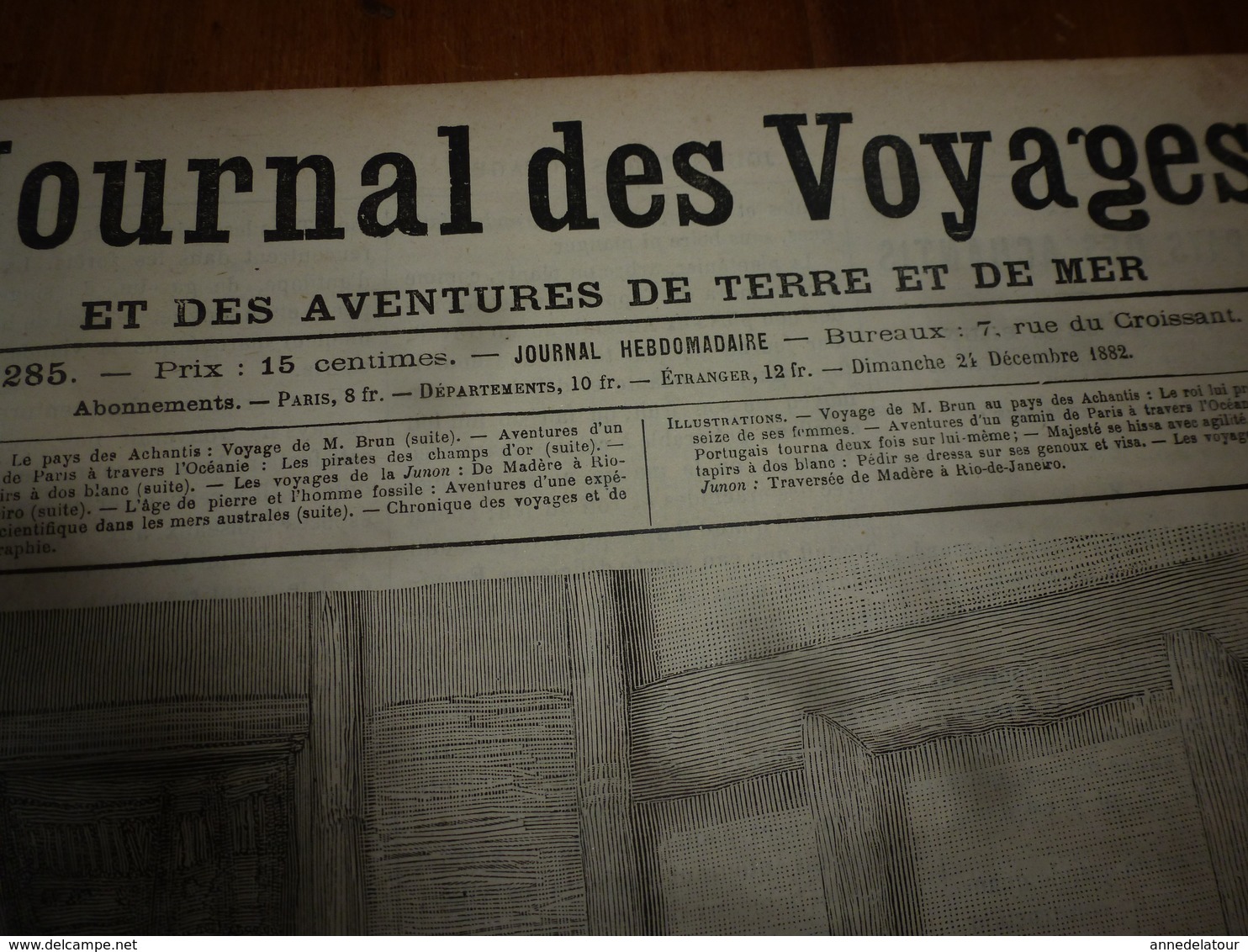 1882 JdV: Mr Brun Chez Les Achantis; Traversée De La JUNON  Madère - Rio De Janeiro; Naufrage Du RITTARNEY Côte Irlande - 1850 - 1899