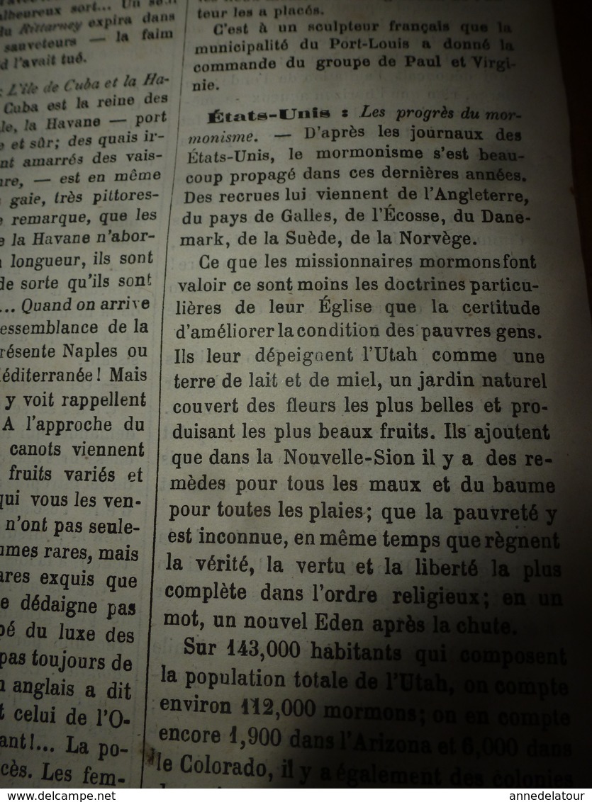 1882 JdV: Mr Brun chez les Achantis; Traversée de La JUNON  Madère - Rio de Janeiro; Naufrage du RITTARNEY côte Irlande