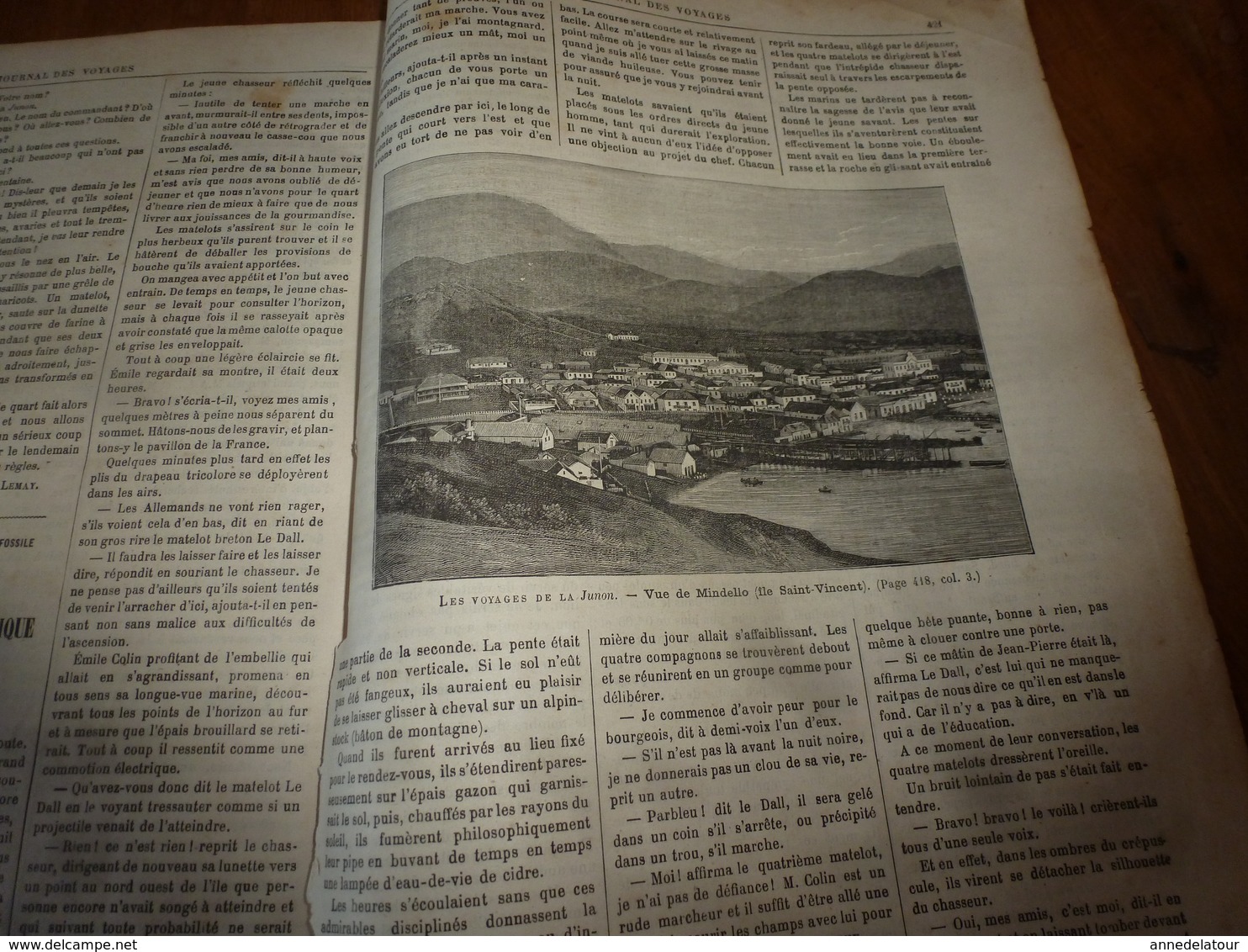 1882 JdV: Gravure ---> Colonisation des USA; Les voyages de La JUNON; Gravure -->Les noces tziganes en Bohême  ; etc