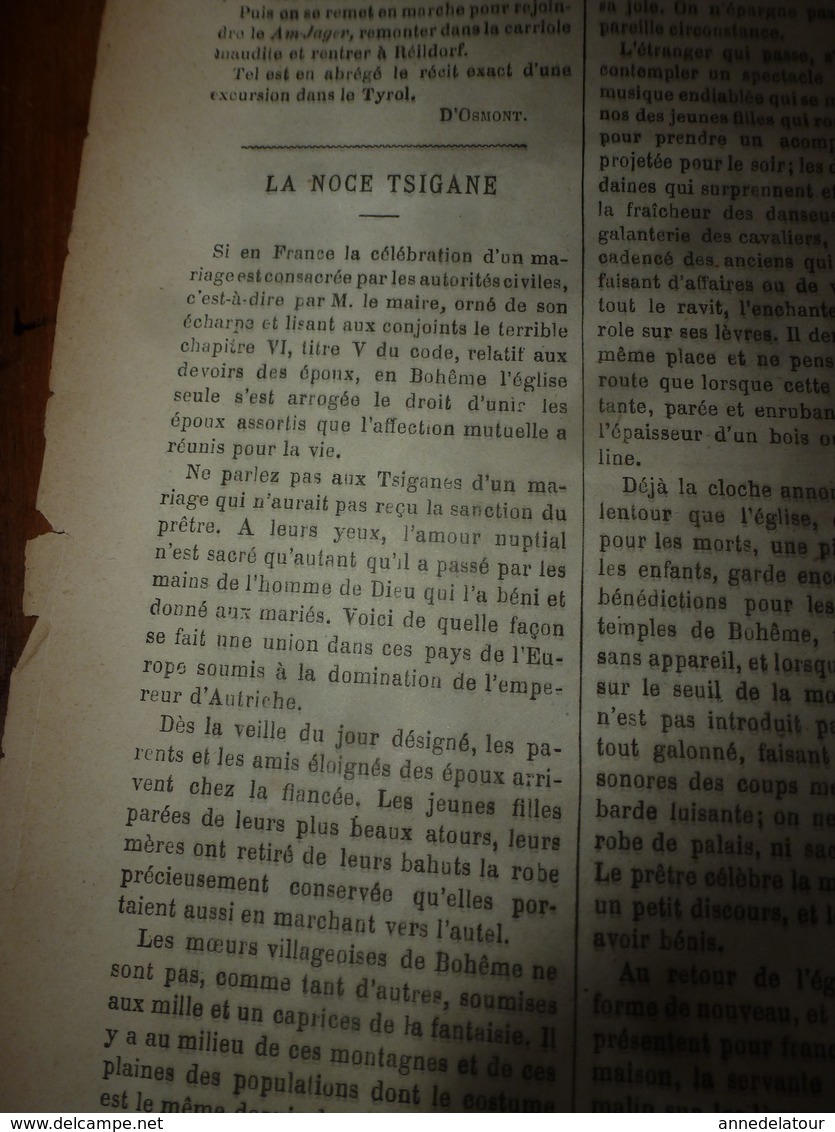 1882 JdV: Gravure ---> Colonisation des USA; Les voyages de La JUNON; Gravure -->Les noces tziganes en Bohême  ; etc