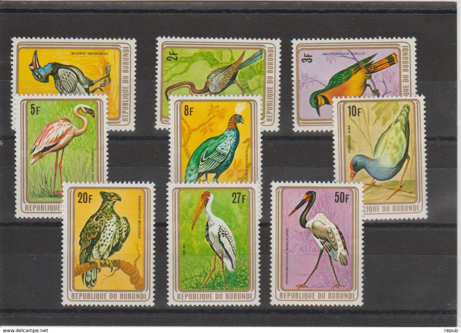 Burundi 1979 Oiseaux 802-810 9 Val **MNH - Neufs