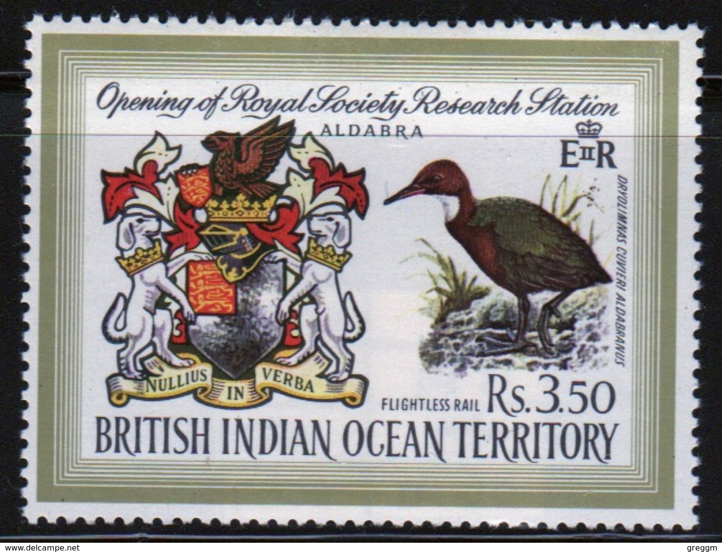 British Indian Ocean Territory 1971 Single Stamp Issue To Celebrate The Opening Of The Research Station. - British Indian Ocean Territory (BIOT)