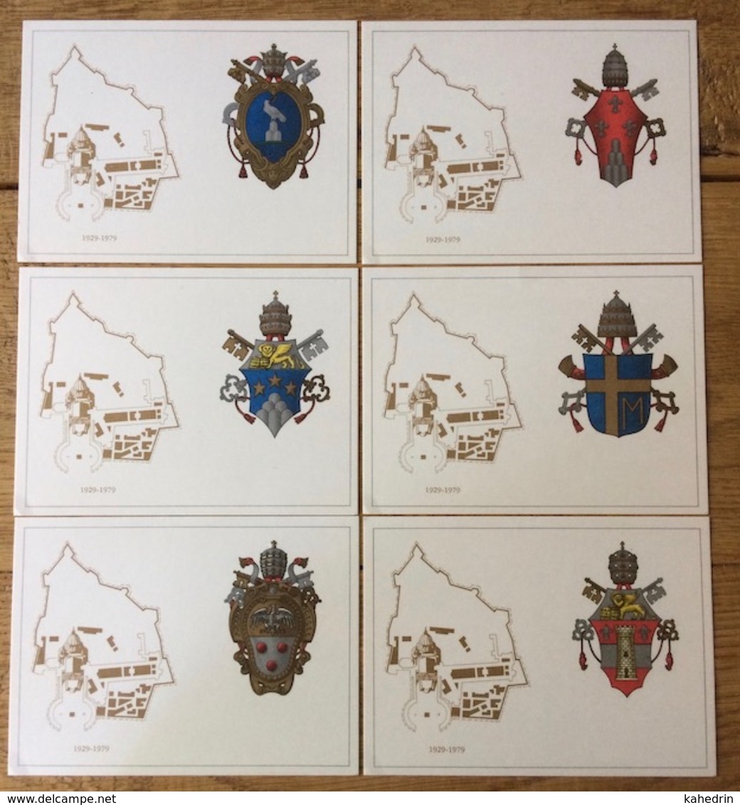 Stato Della Citta Del Vaticano Vatikan Vaticane 1979, Coat Of Arms, 6 Postcards - Vaticaanstad