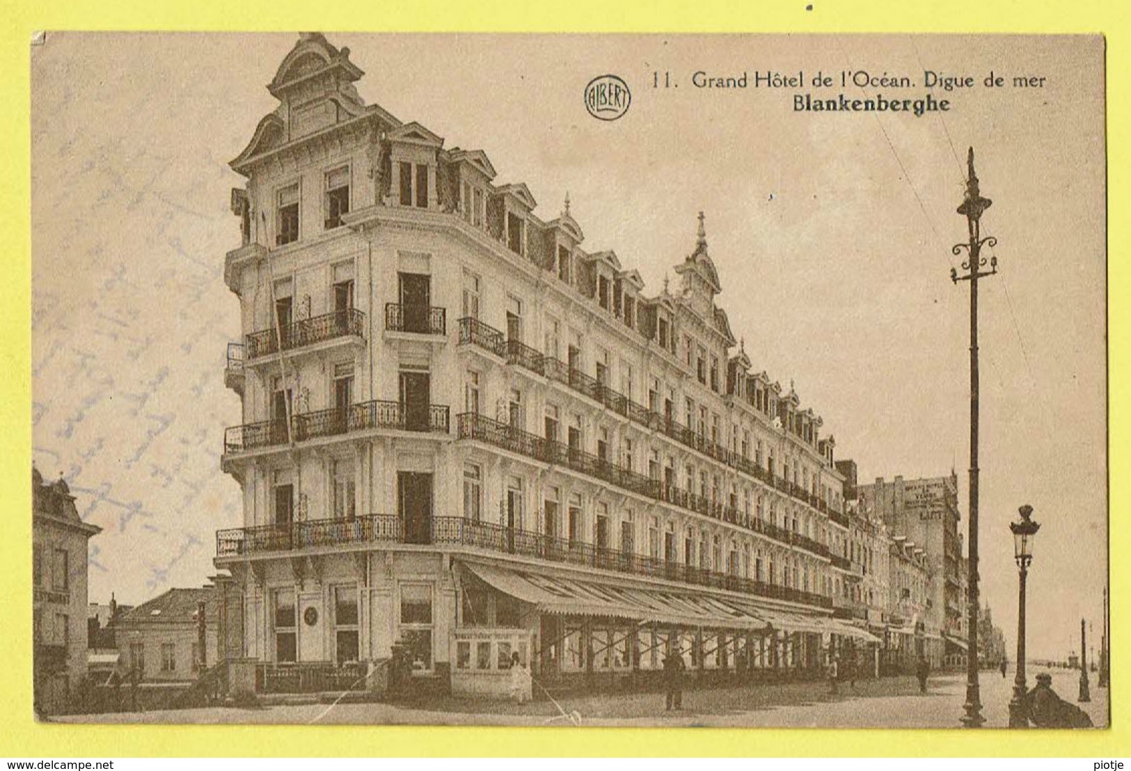 * Blankenberge - Blankenberghe (Kust - Littoral) * (Albert, Nr 11) Grand Hotel De L'Océan, Digue De Mer, Dijk, Rare, Old - Blankenberge
