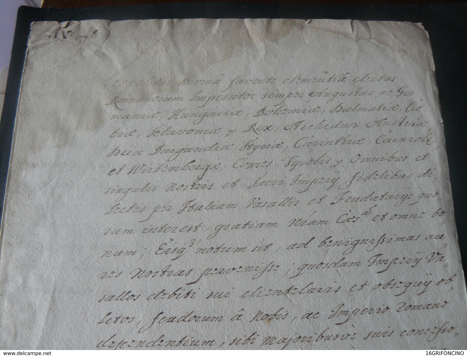 1699 ANCIENT BEAUTIFUL DOCUMENT OF KING LEOPOLDO ..EMPEROR OF AUSTRIA-UNGHERIA / ANTICO DOCUMENTO