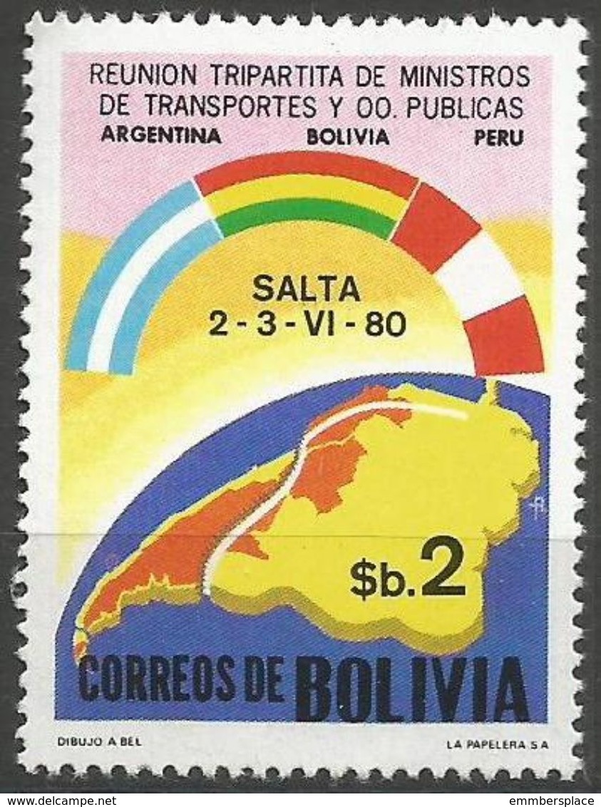 Bolivia - 1980 Transport Conference MNH **     Mi 968    Sc 655 - Bolivia