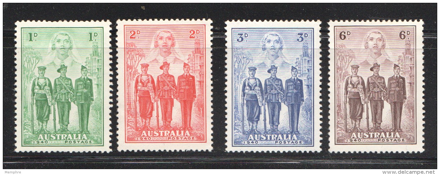 1940  Australian Forces  SG 196-9  MM - Neufs