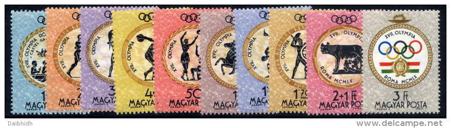 HUNGARY 1960 Olympic Games, Rome  Set Of 11 MNH / **.  Michel 1686-96 - Unused Stamps