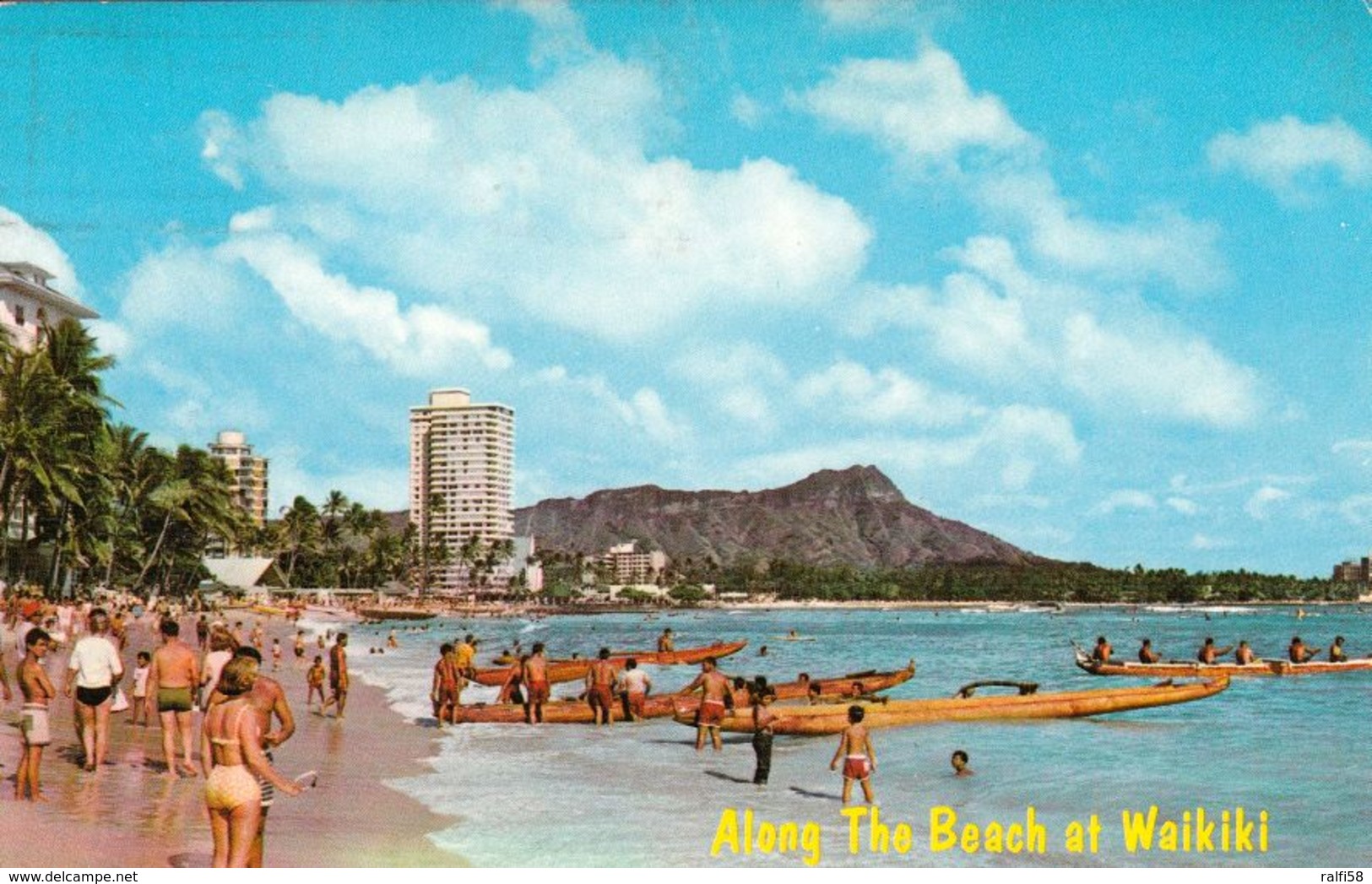 1 AK Hawaii - Insel Oahu * Waikiki Beach Und Der Diamond Head Im Hintergrund * - Oahu