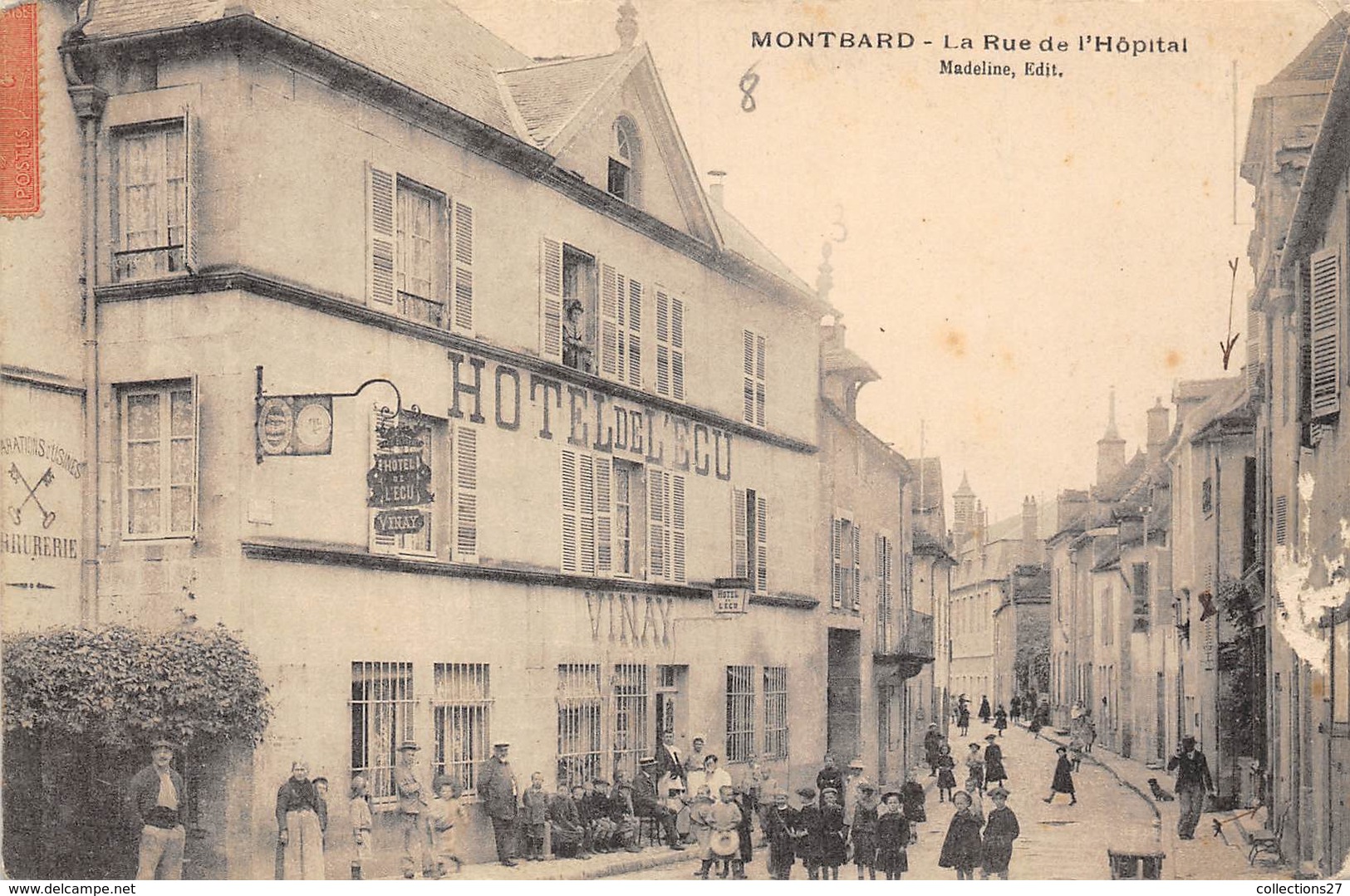 21-MONTBARD- LA RUE DE L'HÔPITAL - Montbard