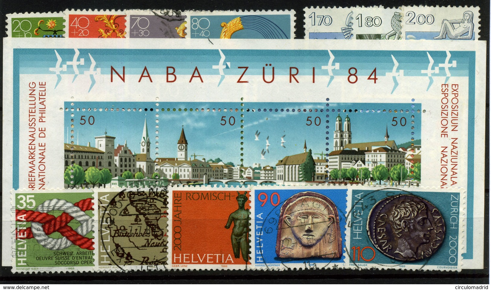 3448-Suiza Nº 1171/3, 1080/3, 1194/5, 1203/4, 1216, 1237/40, Hb24 - Usados