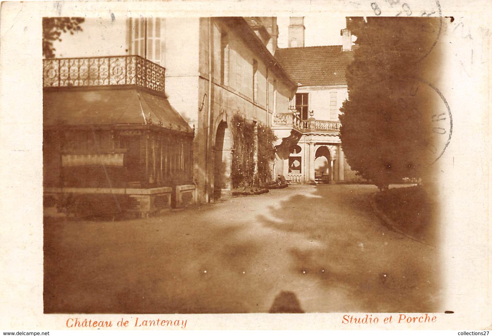 21-LANTENAY- LE CHATEAU - CARTE-PHOTO - STUDIO ET PORCHE - Autres & Non Classés