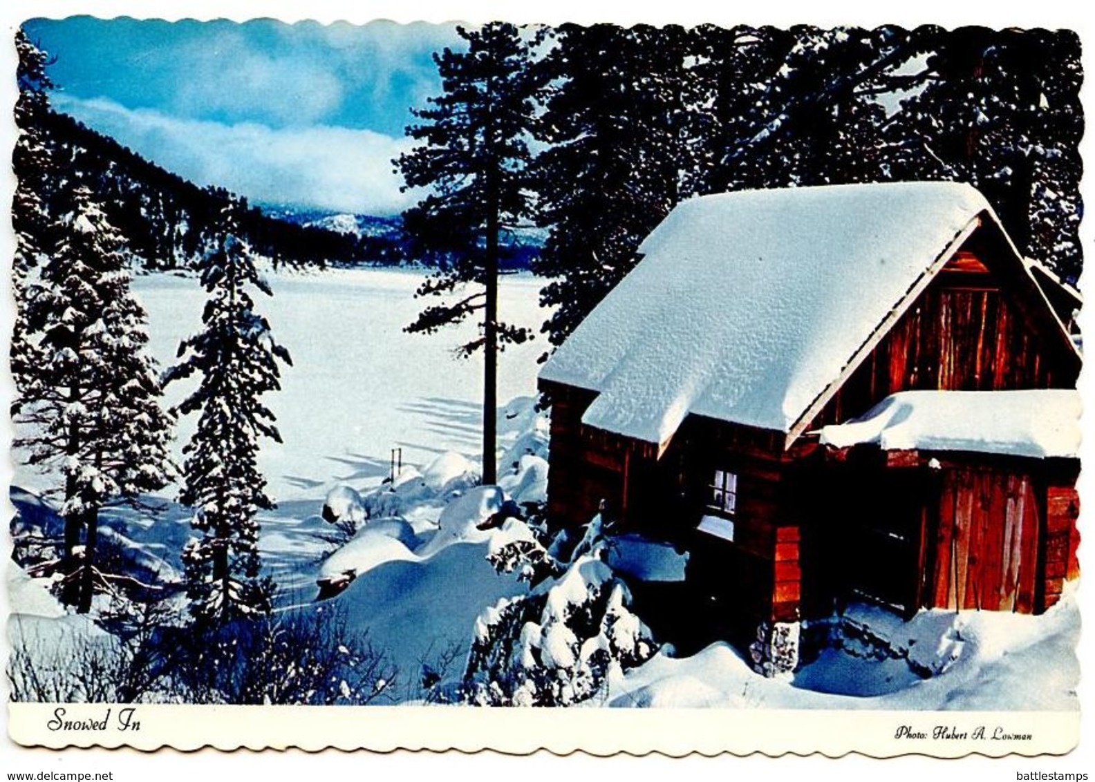 United States Modern Postcard Snowed In - Snow Covered Mountains, Lake And Lodge - Other & Unclassified