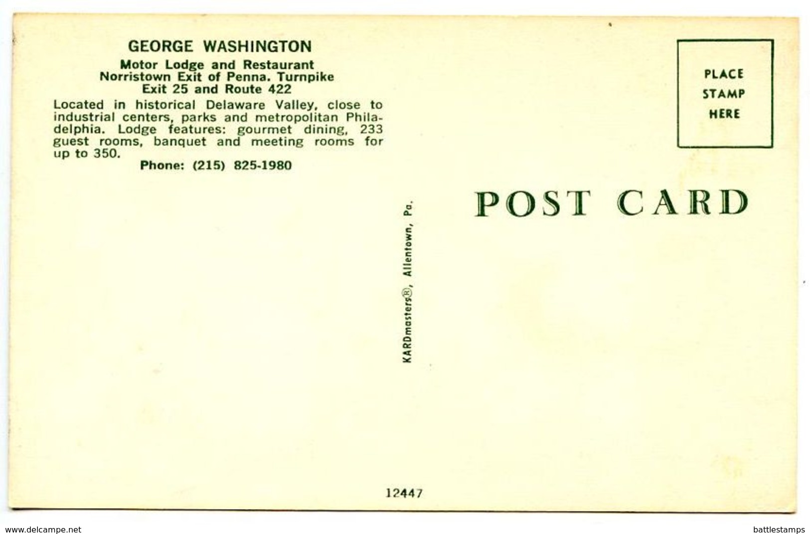 United States Modern Postcard George Washington Motor Lodge - Norristown, Pennsylvania - Other & Unclassified