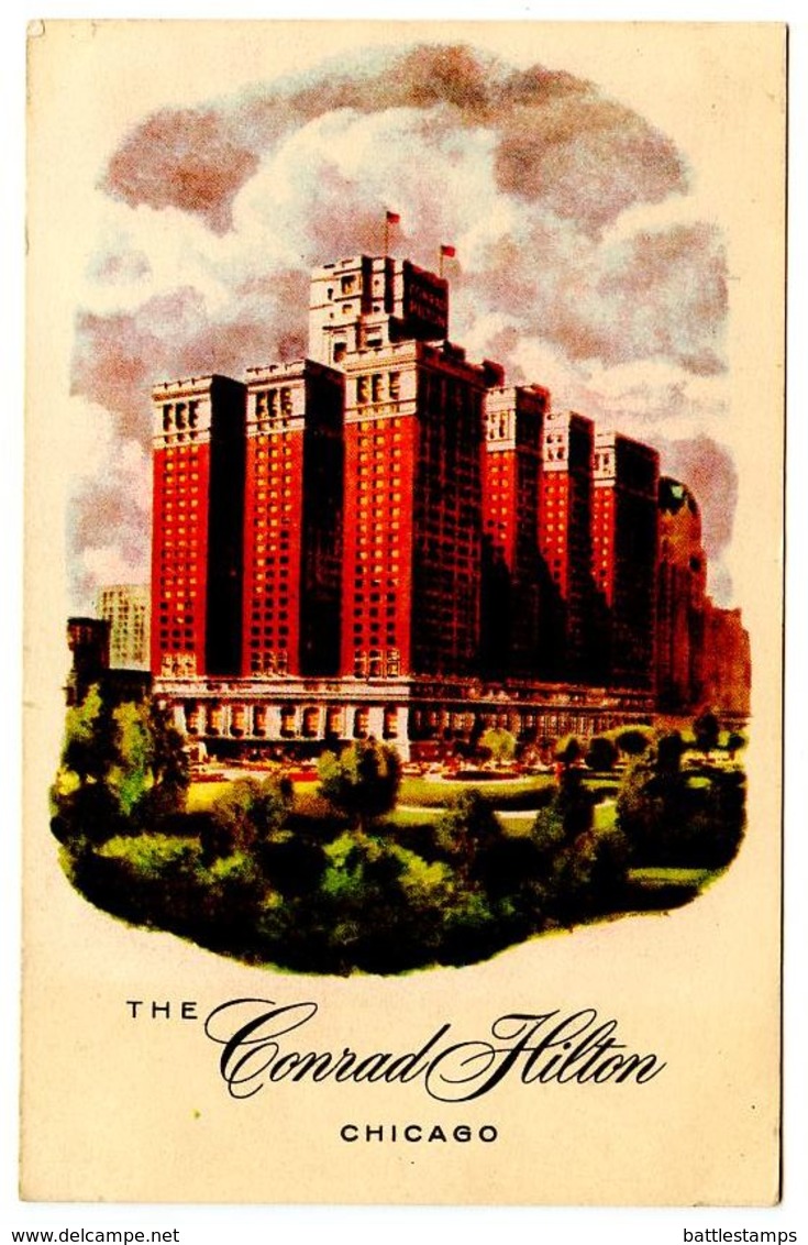 United States Vintage Postcard The Conrad Hilton Hotel - Chicago, Illinois - Chicago