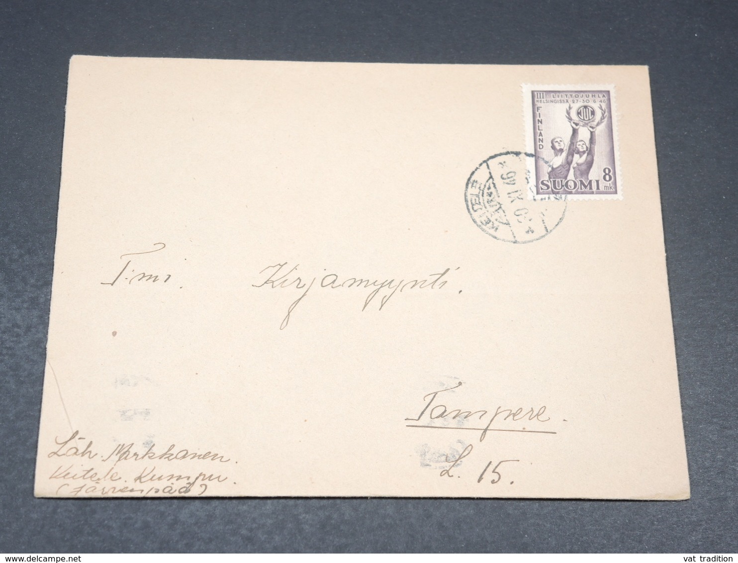 FINLANDE - Enveloppe De Ketele Pour Tampere En 1946 - L 19632 - Covers & Documents