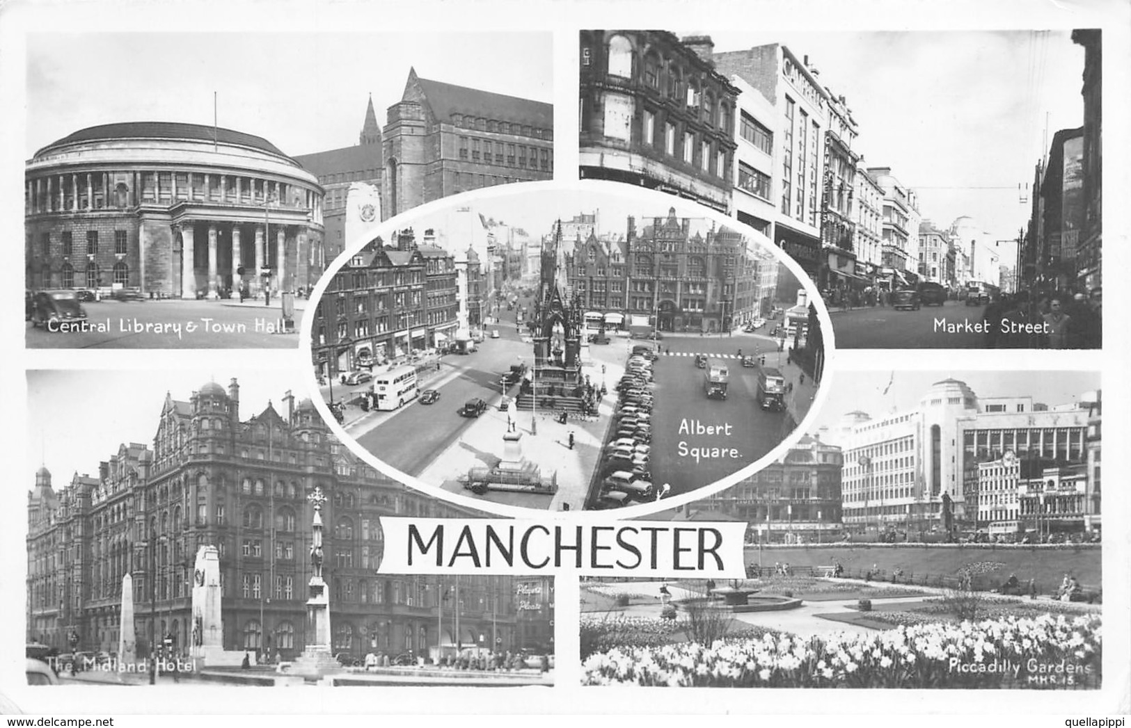 D08081 "MANCHESTER"  VARIE INQUADRATURE. CART  SPED 1961 - Manchester