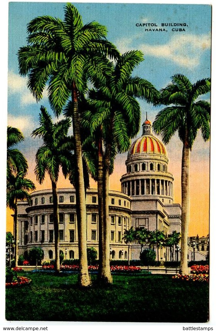 Cuba Vintage Postcard Capitol Building - Havana - Cuba