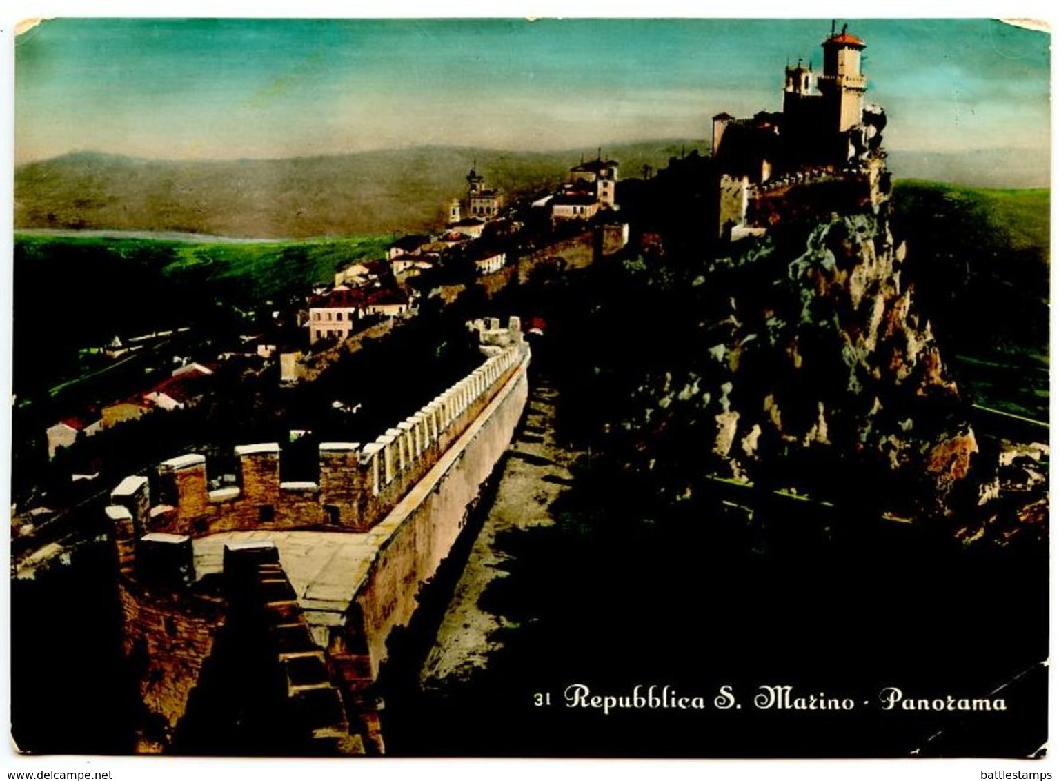 San Marino Vintage RPPC Postcard Panorama Of San Marino - San Marino