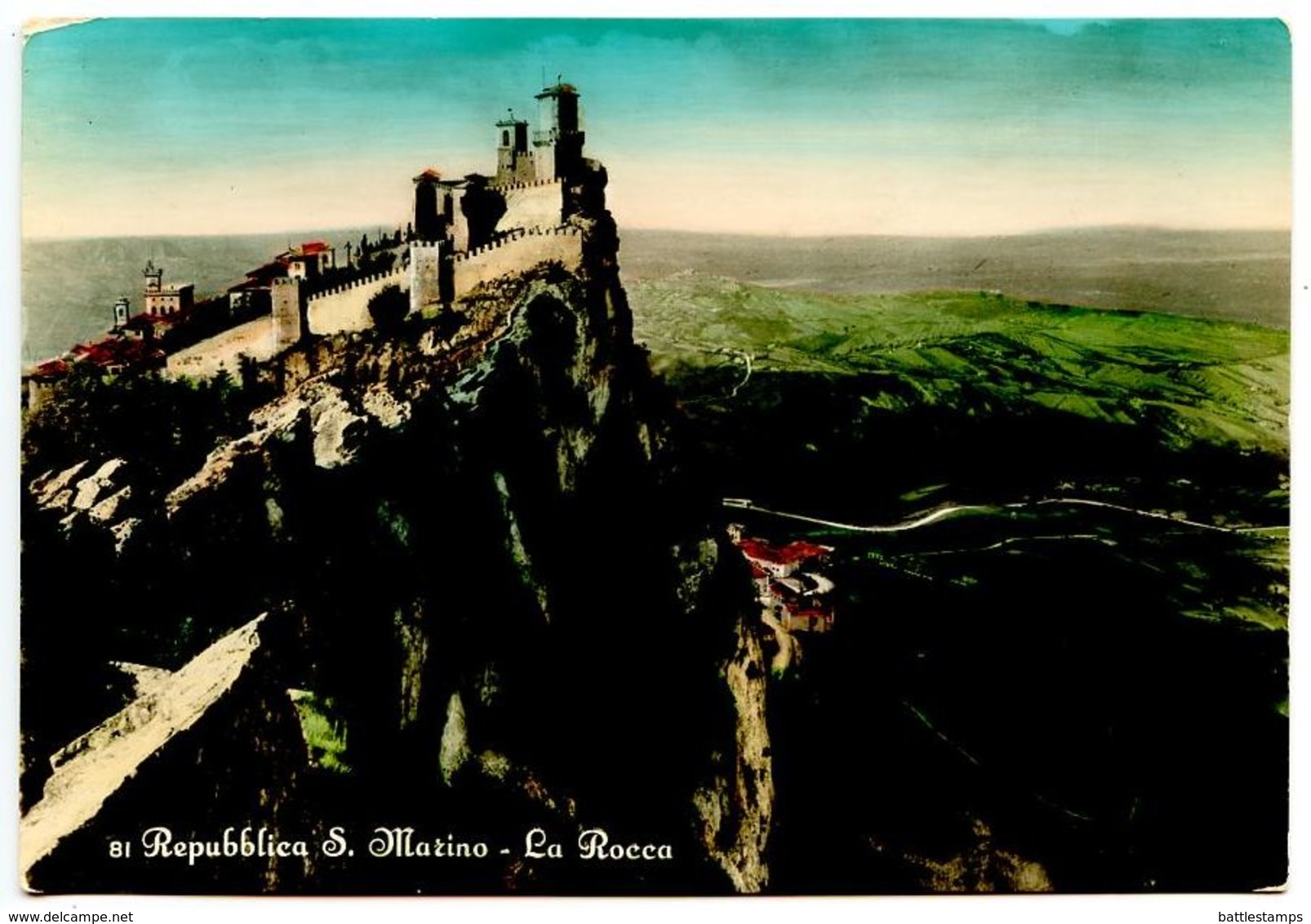 San Marino Vintage RPPC Postcard La Rocca - San Marino