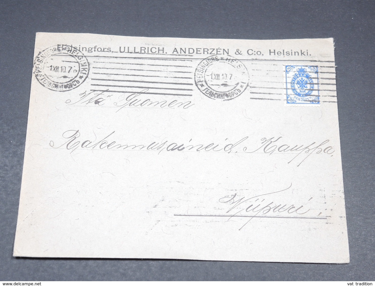 FINLANDE - Enveloppe Commerciale De Helsinki En 1910 , Administration Russe - L 19645 - Cartas & Documentos
