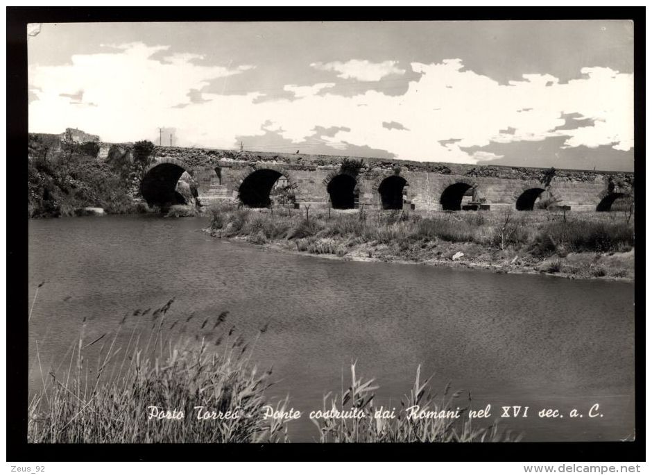 B5904 PORTO TORRES - PONTE COSTRUITO DAI ROMANI B/N - Sonstige & Ohne Zuordnung