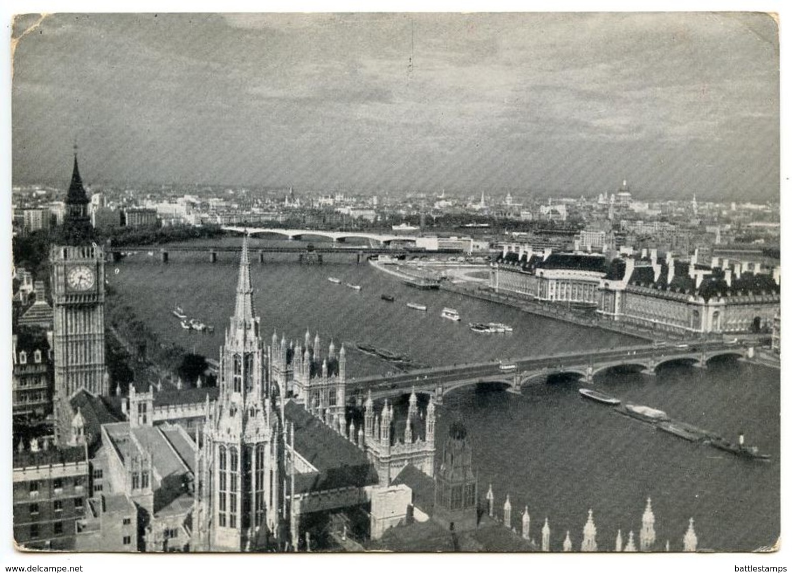 Great Britain Vintage Postcard London - River Thames - River Thames