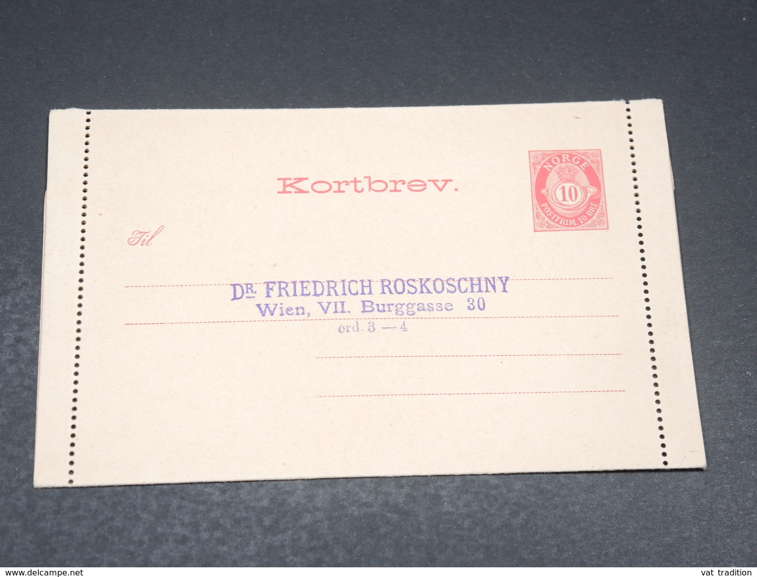 NORVÈGE - Entier Postal Non Voyagé - L 19650 - Postwaardestukken
