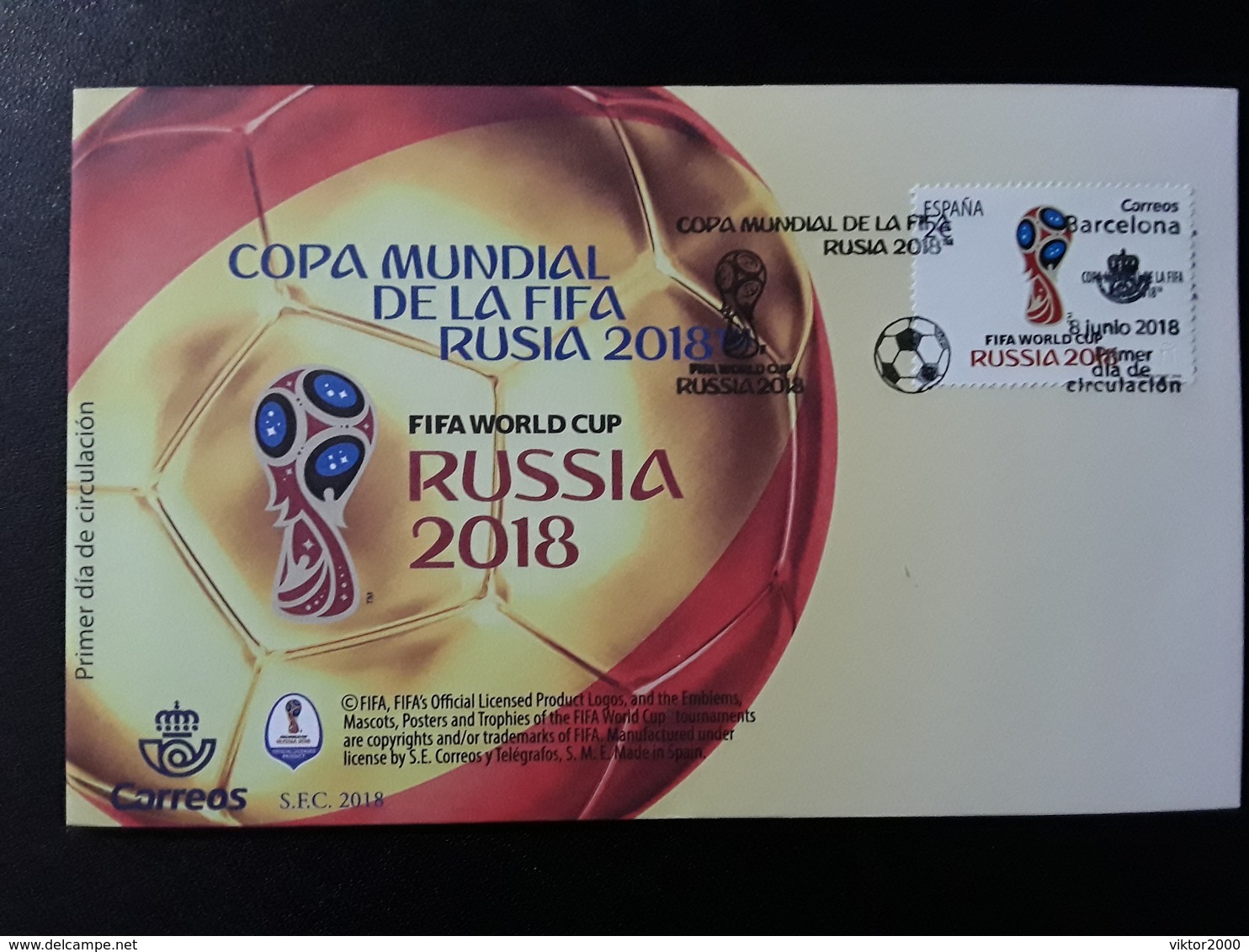 Spain 2018 MNH (**) FDC Soccer World Cup Fifa Russia 2018 - 2018 – Rusia