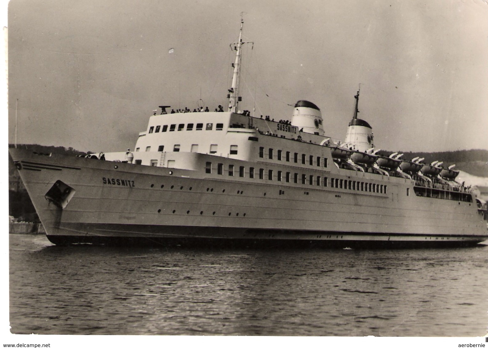 Eisenbahnfährschiff  SASSNITZ - Deutsche Reichsbahn DDR (mit Anbordstempel) - Handel