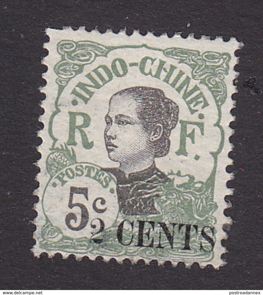 Indo China, Scott #68, Mint Hinged, Annamite Girl Surcharged, Issued 1919 - Unused Stamps